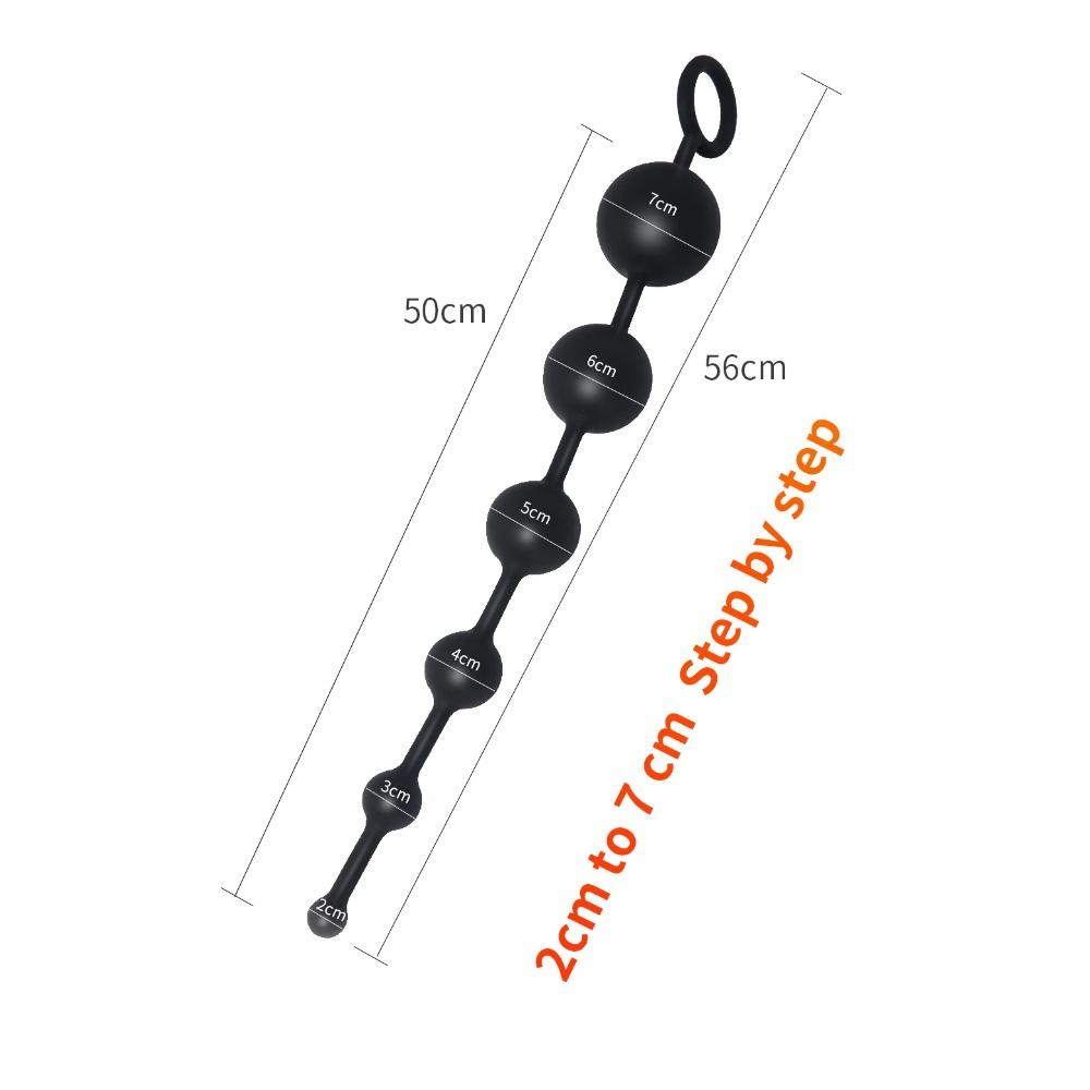 56cm Anal Beads Orgasm Vagina Plug Play Pull Ring Ball Anal Stimulator Butt Beads Plug Sex Toys For Adult Men Women Gay Anus Toy