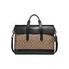 Hamilton 38 Large Capacity Color Block Logo Print Coated Canvas And Refined Leather Laptop Briefcase Crossbody Shoulder Bag Tote Bag 580-QBTN2