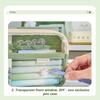 Transparent Pen Bag PVC Stationery Bag Multifunctional Pencil Case  Gift
