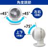 Iris Ohyama Circulator Eye Quiet Left and Right Swing 18 Tatami Powerful Air Blower PCF-SC15 White