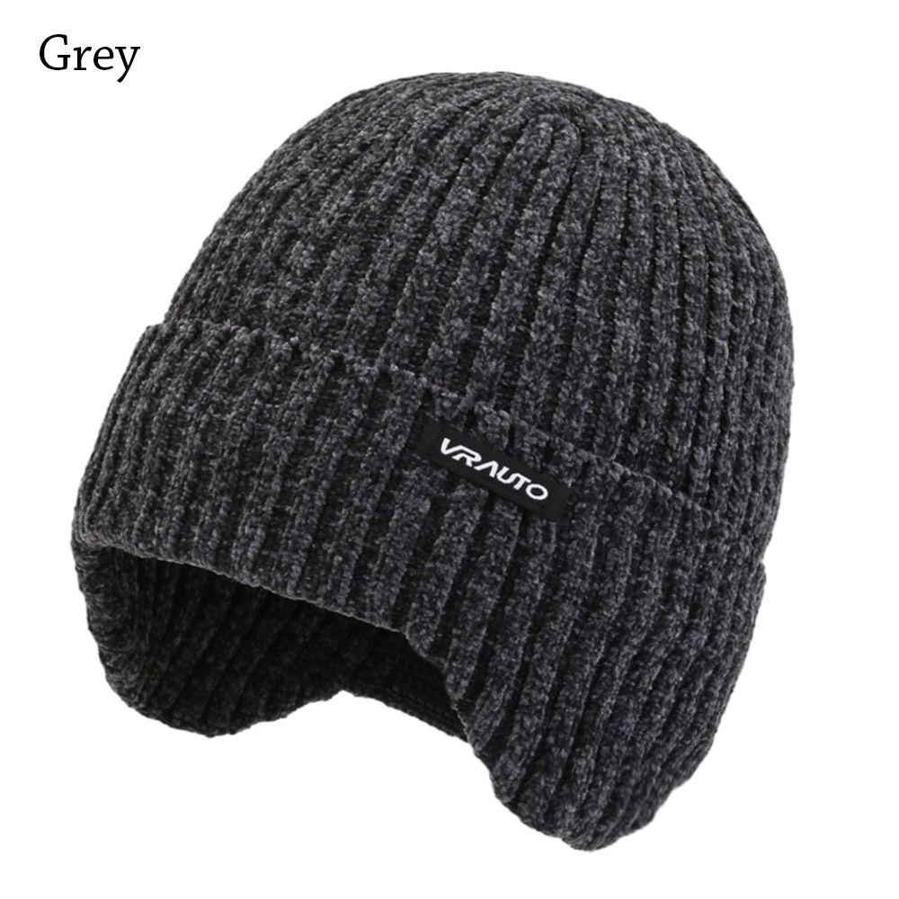 Soft Knitted Hat Windproof Earmuffs Cap Winter Beanies Hat  Outdoor
