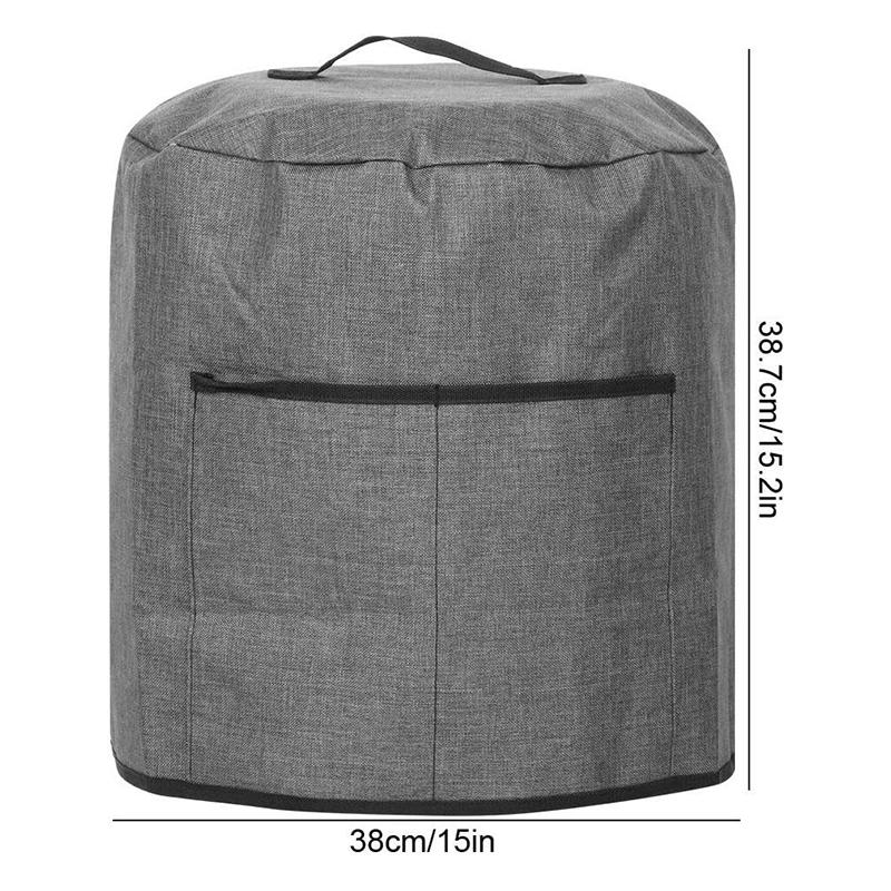 Air Fryer Cover Dust Cover Round Protective Cover Bag with 2 Pocket and Handle for Electric Pressure Cooker /rice Cooker