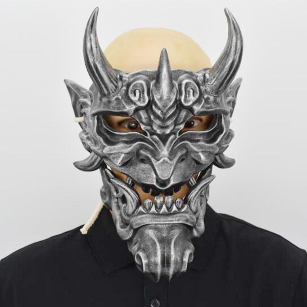 Fangs Ghost Face Mask Horror Prop Resin Decoration For Halloween Party Use