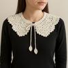 Detachable Knitted Scarves Round Neck Blouse Shoulders Fake Collar Hollow Out Crochet Shawl  Summer