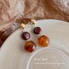 "Retro Maillard Tassel Earrings: Stylish Coffee-Hued Design for Women, Perfect for Autumn and Winter"