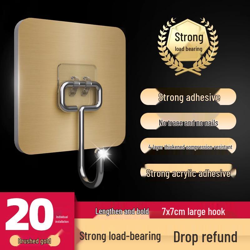 Strong Adhesive Transparent Wall Hook, No-Drilling, Traceless, Load-Bearing Kitchen Hook