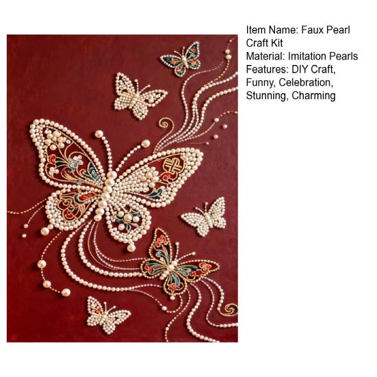 Chinese Horse Year Faux Pearl Painting Kit DIY 3D Lunar New Year Wall Art Zodiac Horse Home Craft Kit Spring Festival Gifts for Beginners Adults