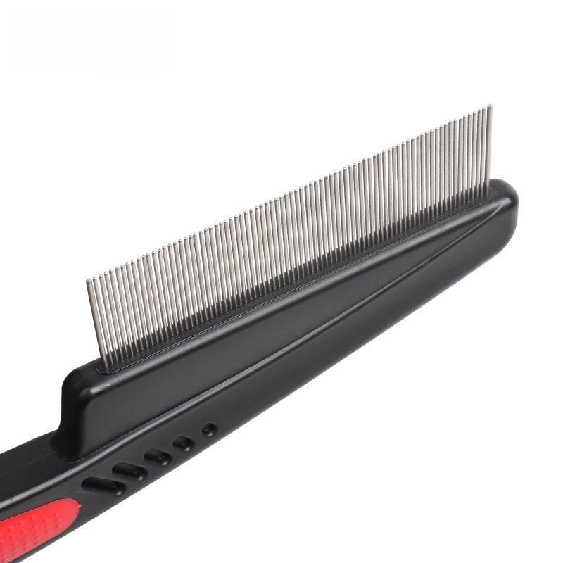 Long-Handled Flea Comb for Dogs and Cats - Dense Tooth Design Tackles Lice Effortlessly