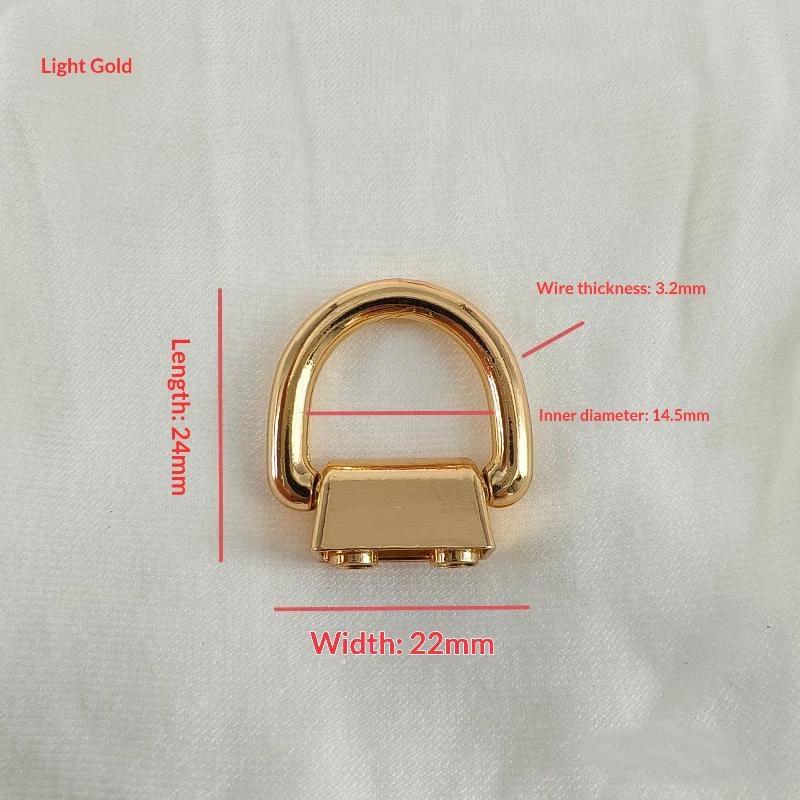 10Pcs Heavy Duty Metal D-shaped Ring Buckles Rivet Snap Studs for Handbags Belts Hangers Leather Craft DIY Projects