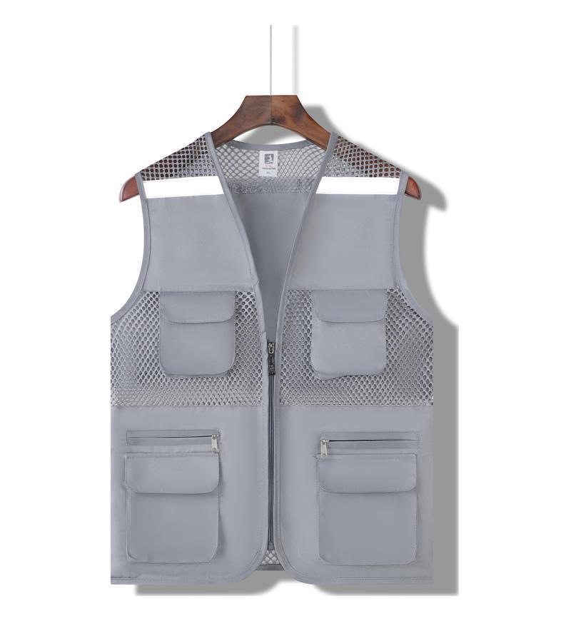 Custom Logo Multi-Pocket Volunteer Vest for Community and Photography Events