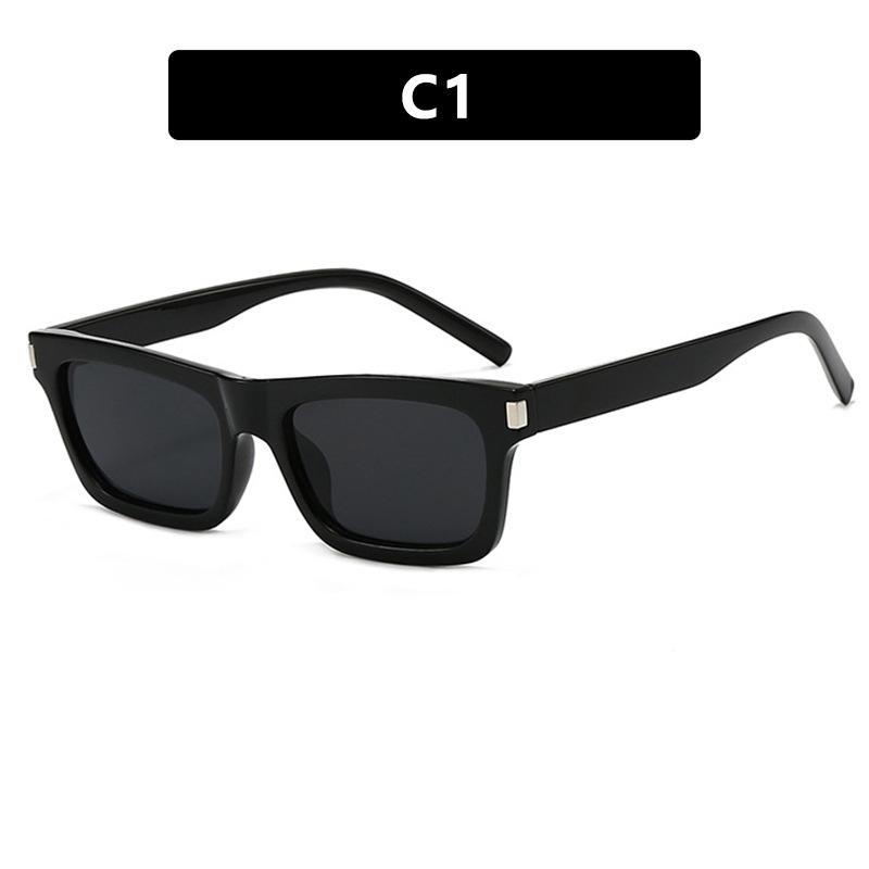 

Square simple sunglasses, new rice nail sunglasses, retro sunglasses, women s thin street photography, advanced sense as pictured