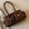 Yogodlns New Retro Pillow Bag Autumn and Winter Work Large-capacity Commuting Shoulder Handbag High Quality Underarm Boston Bag