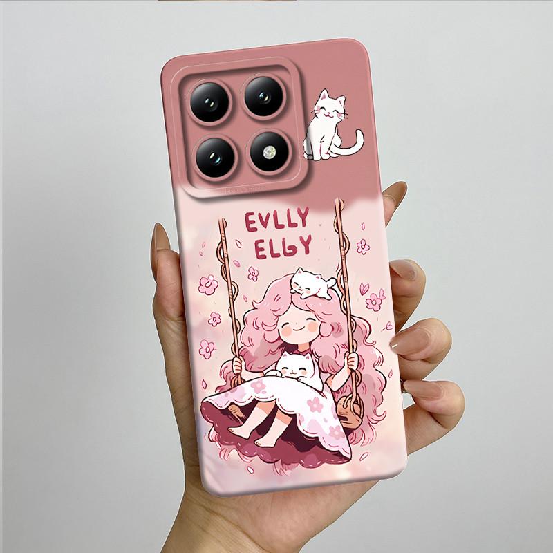 For Xiaomi 14T Pro Phone Case 14Tpro Soft Silicone TPU Sweet Painted Casing Cartoon Printed Shockproof Protective Back Cover