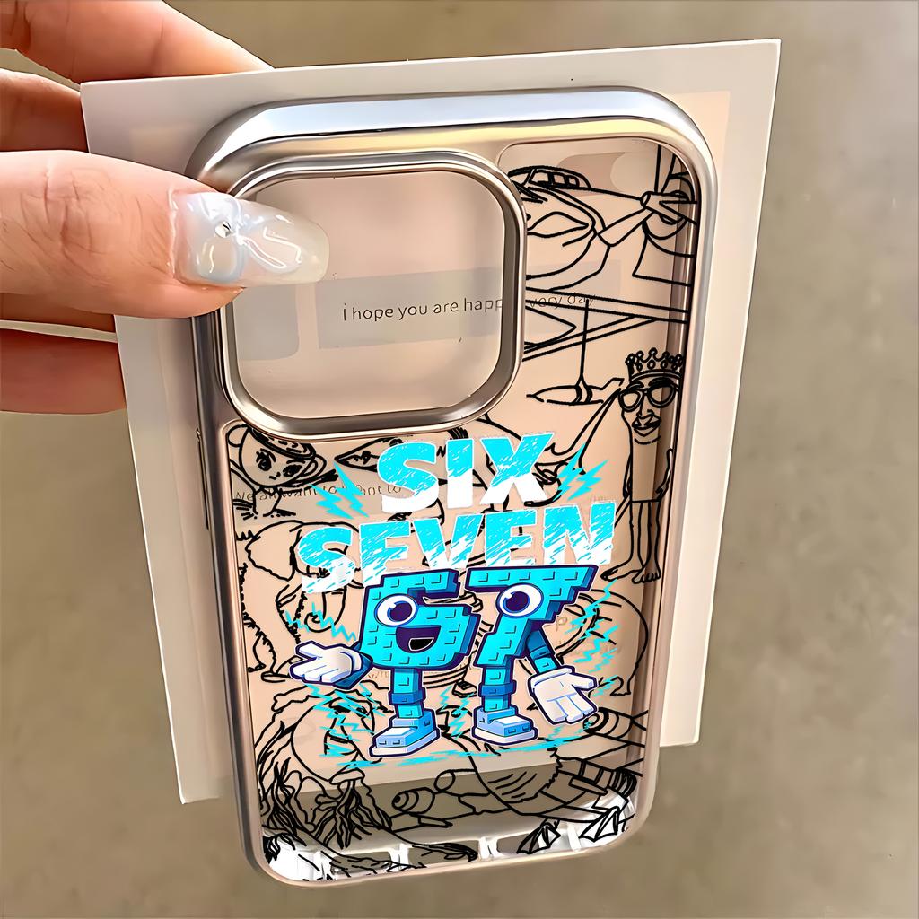 Cool Six Seven 67 Phone Case for IPhone 17 16e 16 15 14 13 12 11 Air Pro Max X XR XSMAX 8 7 Plus Luxury Clear Soft Back Cover