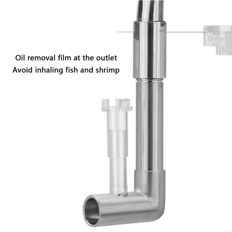 MXLA Inlet and Outlet Skimmer for Aquarium FishTank Effectively Absorb Organic Matter Removes Scums Oil Protein