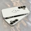 Silver plated glass phone case suitable for Samsung Galaxy S26 S25 S24 S23 S22 S20 FE/Ultra/Plus5G anti fall fashion