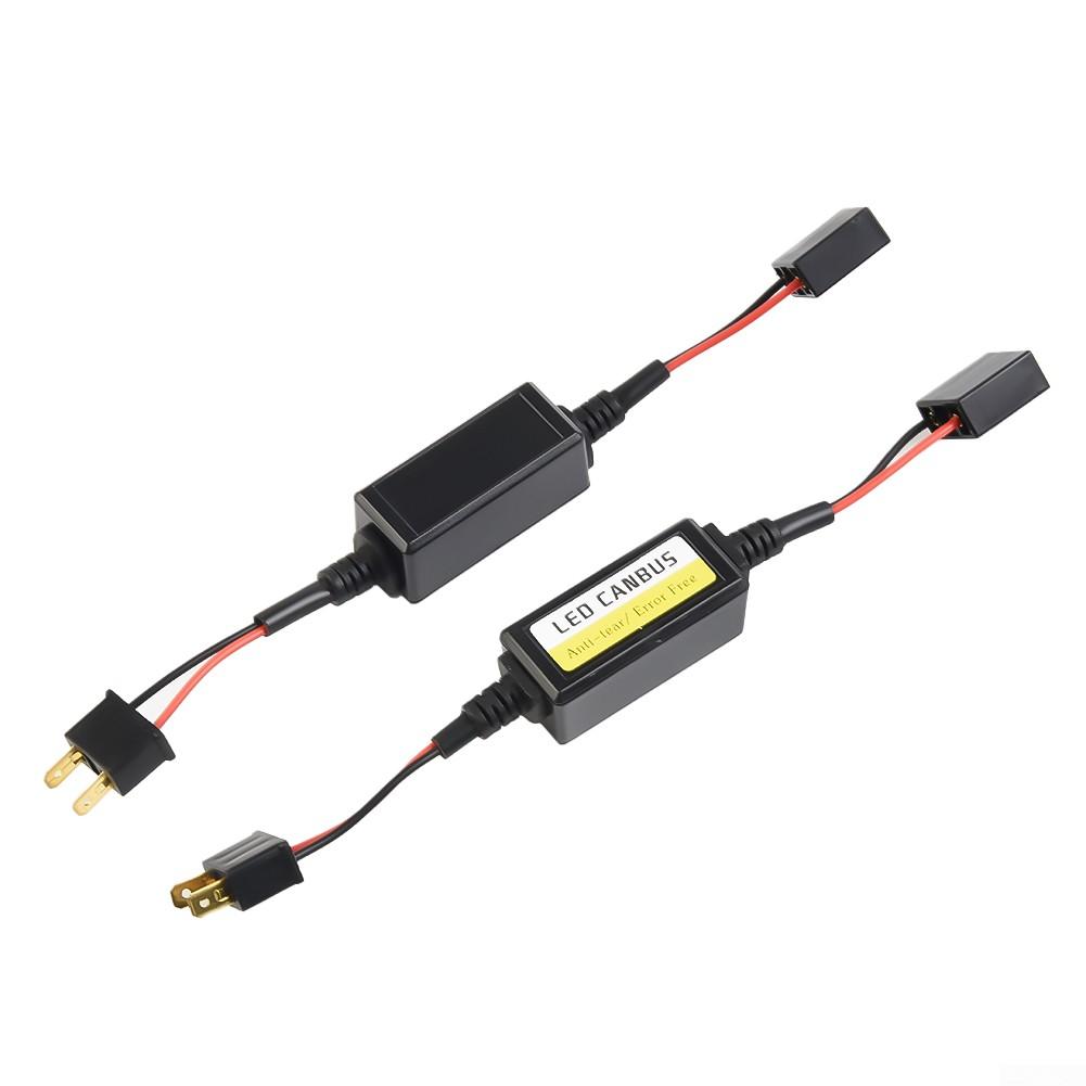 2pcs H7 Headlight LED Canbus Decoder Canceller Error Resistor Anti-Flicker