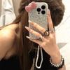 For IPhone 16 15 14 13 12 11 Pro Max 16 Plus Bow Phone Case Shiny Pink and Silver Bows Protective Jacket