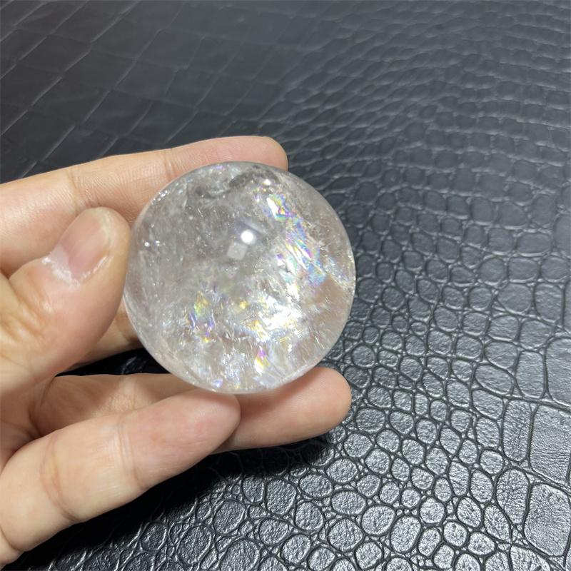 5pcs Clear Quartz Rainbow Healing Crystal Natural Gemstone Sphere Ball 43-45mm