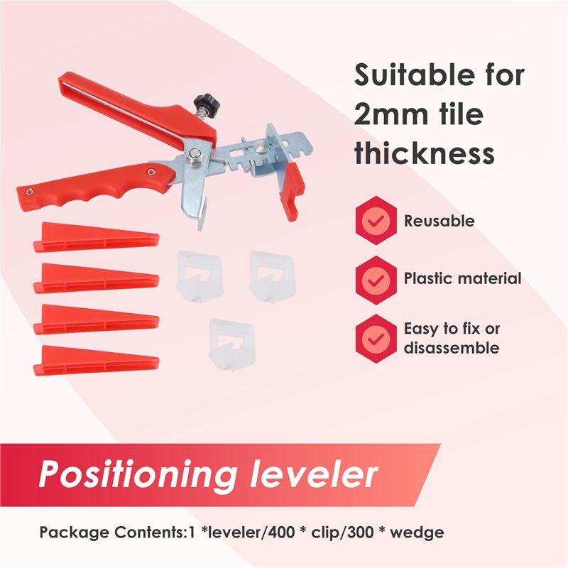 A34R Tile Leveling System Tile Plier Set Tile Spacers Laying Level Wedges Alignment Spacers Clips Tile Tools Set