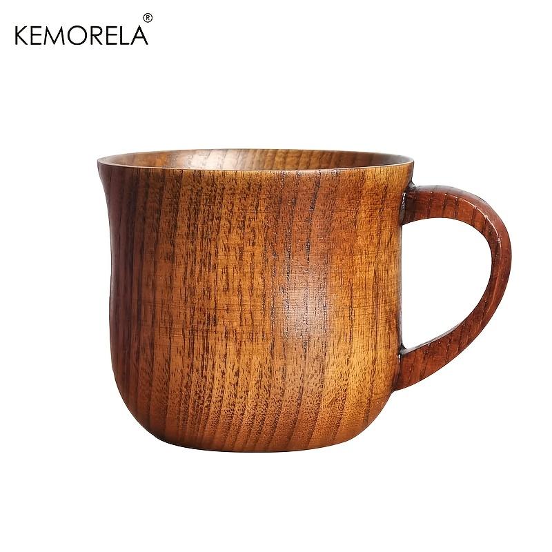 

KEMORELA Wooden Coffee Mugs Set Vintage Jujube Tea Design 1/2pcs Reusable Drinkware for Water Wine Beer Espresso