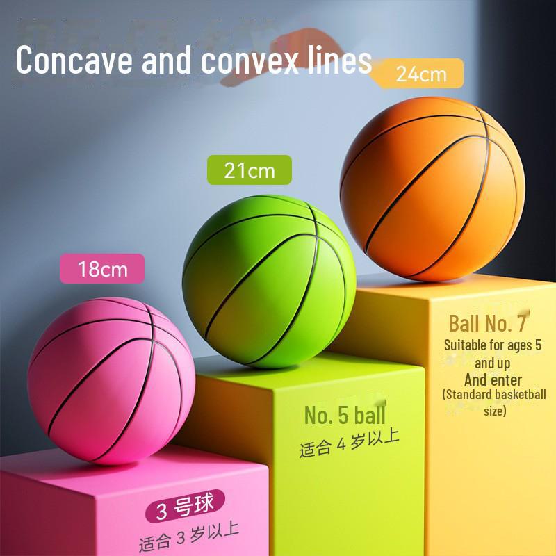 Silent Bounce No. 7 Children's PU Foam Basketball with Logo