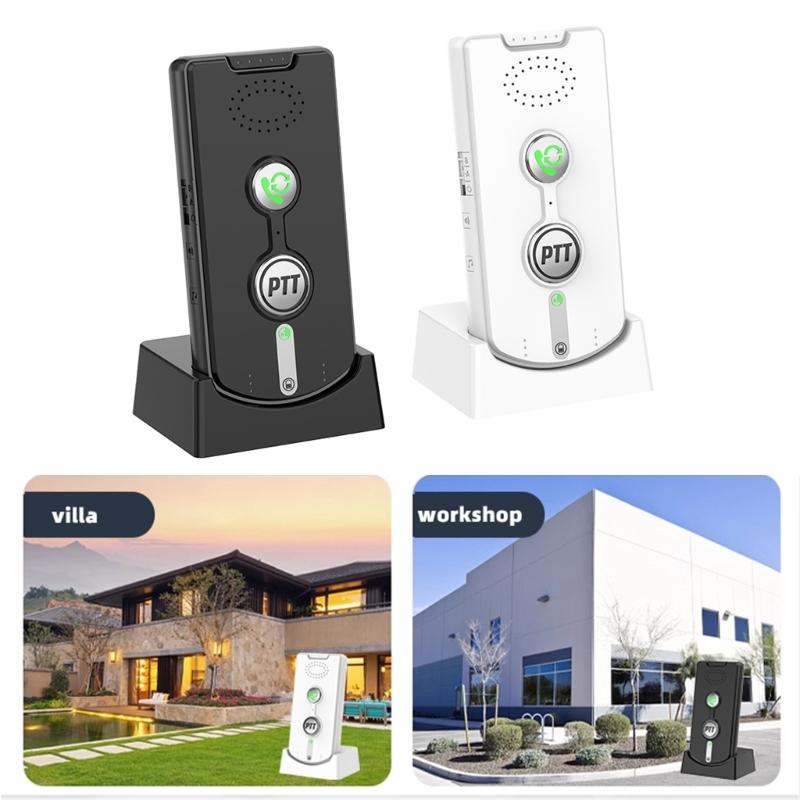 Upgrades Wireless Intercom Doorbells Portable Two Way Voice Communication 1/2 Mile   Ranges Rechargeable Battery for Home