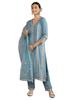 Kaari Rayon Staple 3 PCS Women Kurta Set KAAAW26WSKD-82026 Jodhpur Blue