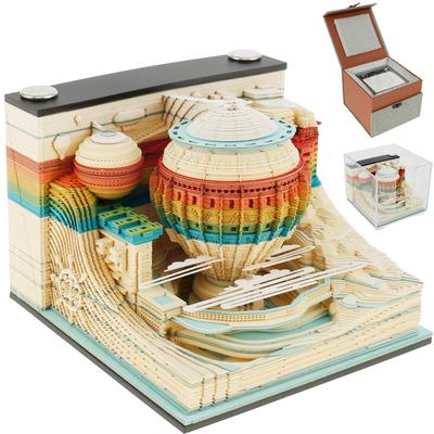 Nieuwe blokkalender 3D notitieblok DIY prachtig memoblok schattig notitiepapier 3D artistiek notitieblok decoratief Valentijnsdagcadeau