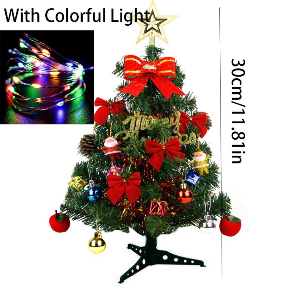 30/45cm Mini Christmas Tree DIY Handicraft New Year Gift Artificial Christmas Tree Party Decoration Creative Xmas Tabletop Tree
