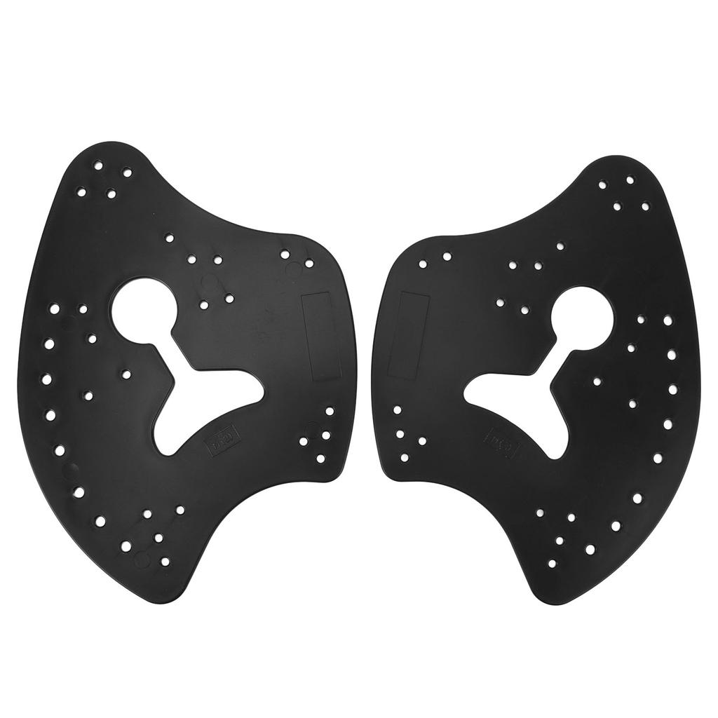 1 Pair Hand Paddles for Swim PP Silicone Adjustable Hand Fin Flipper Flat Paddle Swimming Training Aid for Men Women Children Black L