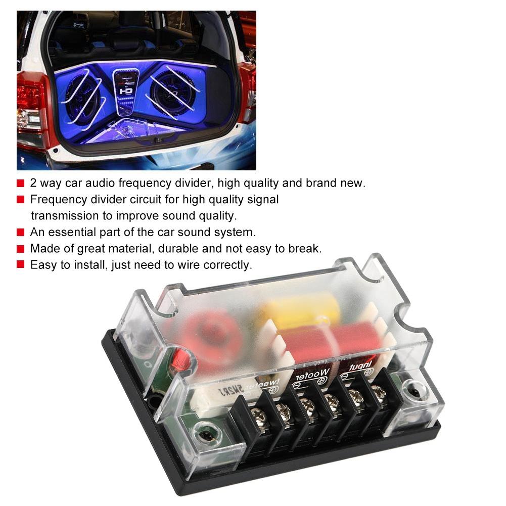 2 Way Car Audio Frequency Divider Speaker Sound Filter Auto Accessories