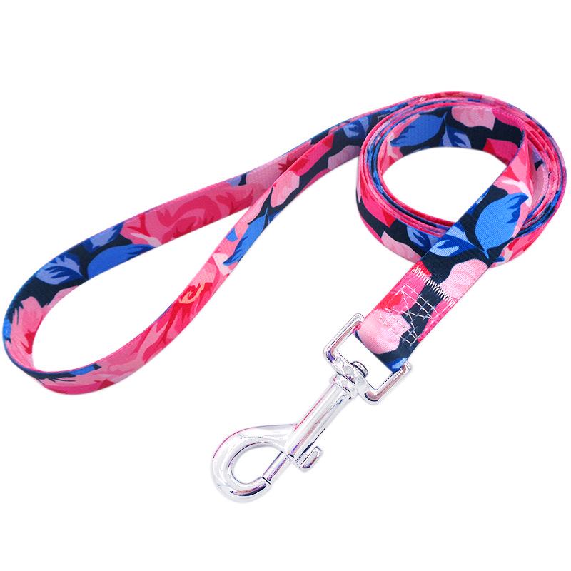 Patterned Webbing Dog Leash - Printed Pet Rope