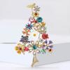 Enamel Colorful Exquisite Rhinestones Christmas Tree Brooches Party Casual Clothing Accessories