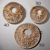 Rattan Woven Round Wall Decor for Living Room Background Wall Macrame Hanging 