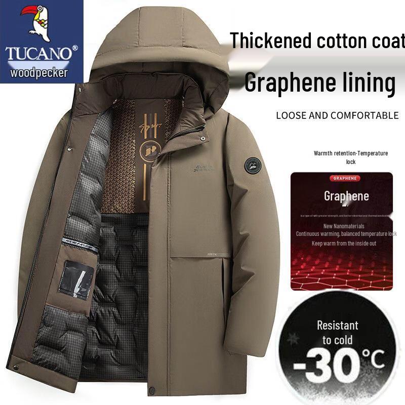 Мужская зимняя куртка с капюшоном TUCANO 3XL хаки
