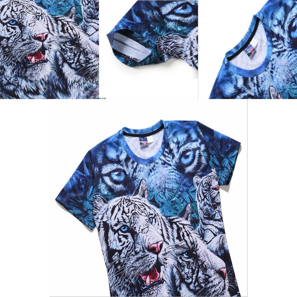 Versatile Short Sleeves Tiger Design T-shirt In Soft Cotton For All Seasons And Occasions