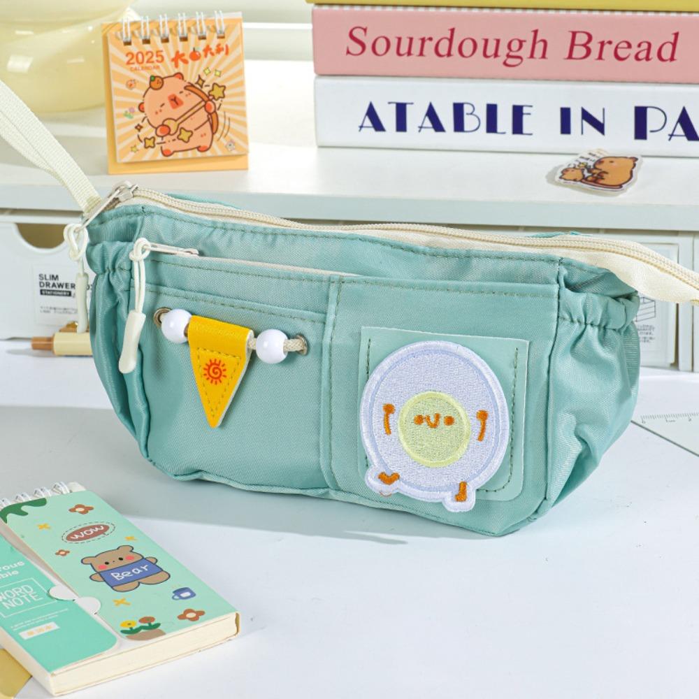 

Пенал большой вместимости 10 слоев органайзер для канцелярских товаров портативный пенал подарок зелёный