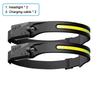 1~20Pack Headlamp USB Rechargeable LED Sensor Flashlight XPE+COB Torch Camping Waterproof Headlight for Fishing Lantern