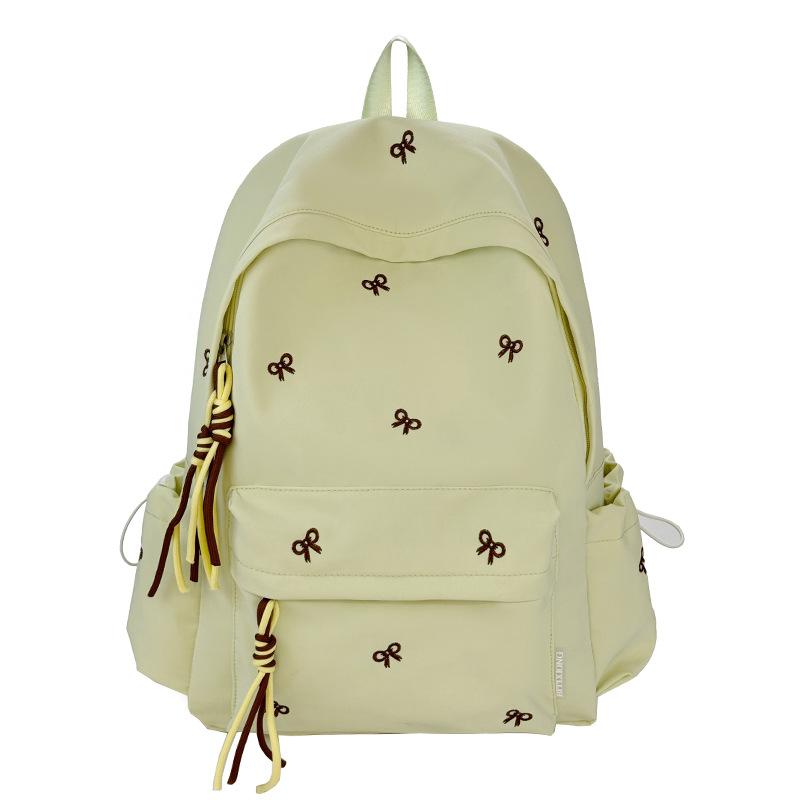 Schoolbag Small Fresh Versatile Bow School Bag School Junior High School High School Student Lightweight Backpack Ins Wind Large Capacity Backpack