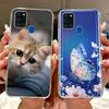 For Samsung Galaxy A21S Case SM-A217F Cute Lucky Koi Painted Cover Soft Slim Phone Case For Samsung A21s A217F Back Cover Bumper