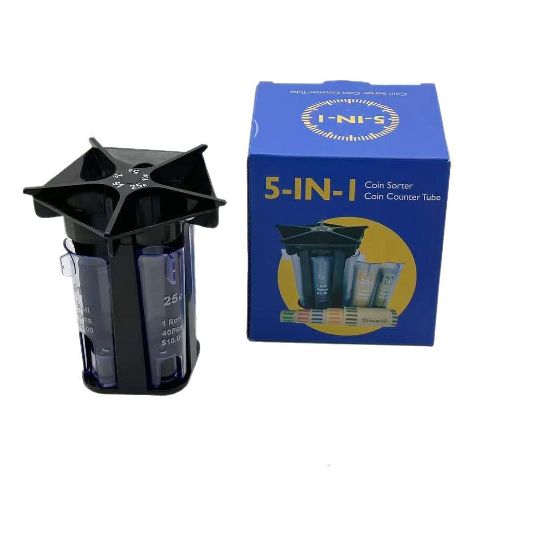 

5-in-1 Coin Sorting Tube Toy: Kids Gift & Storage Box 5-in-1 чорний