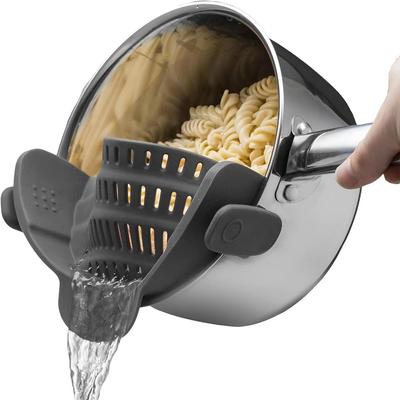 Filter Silikon Küchenfilter, faltbar passend für alle Töpfe und Pfannen, perfekt zum Abgießen von Nudeln, Gemüse und Obst