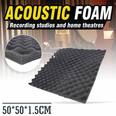 5Pcs 50x50cm Sound Absorbing Soundproofing Foam Home Studio Acoustic Sound Treatment Absorption