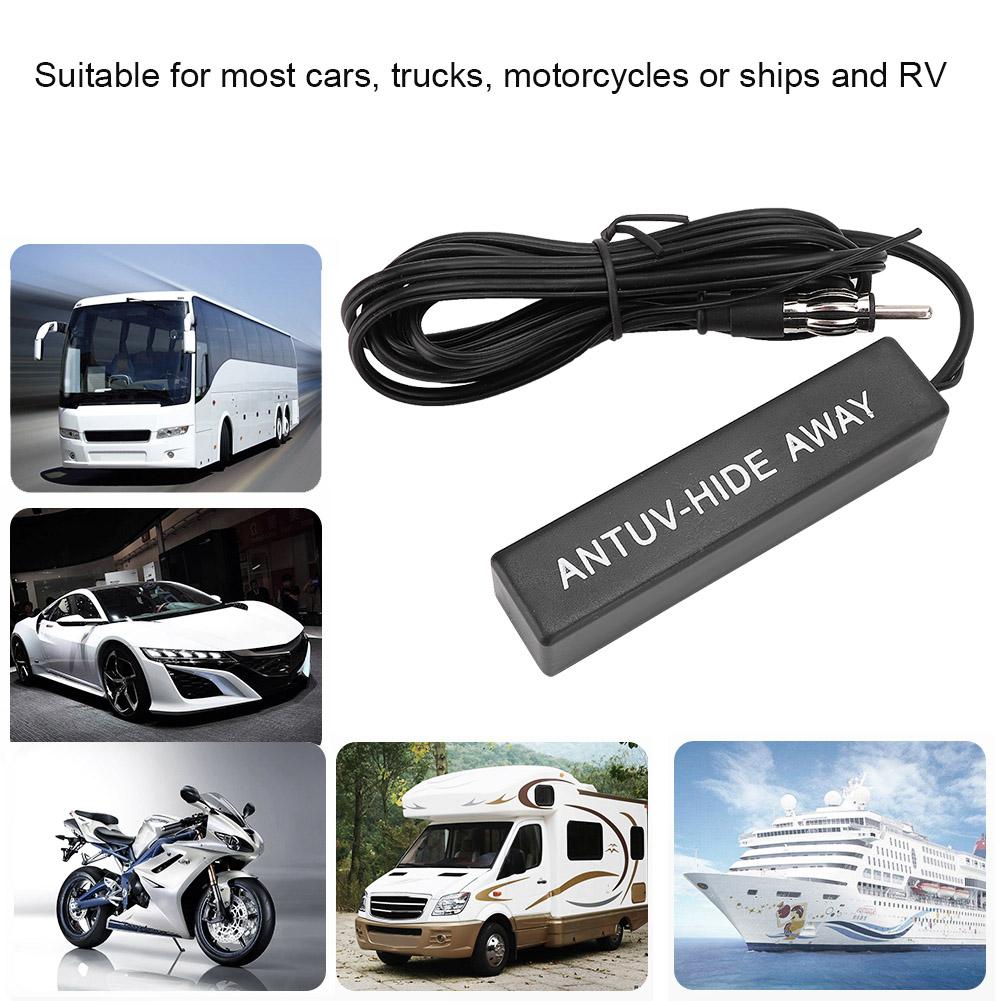 12V Universal Electronic Stereo AM FM Radio Hidden Amplified Antenna for Car Ship RV