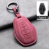 Étui de Protection en Cuir pour Clé de Voiture à 4 Boutons pour Chery Jetour Traveller 2024 2023 Coque de Clé Auto Porte-Clés