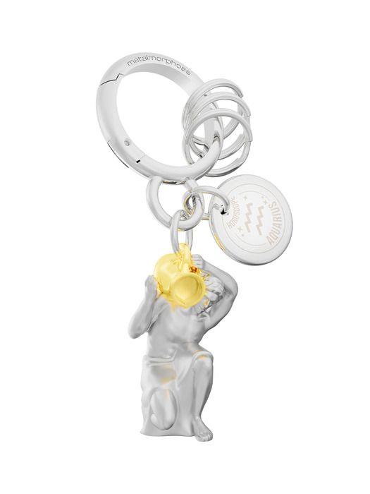 Metalmorphose Belgian metal key ring, constellation Aquarius F