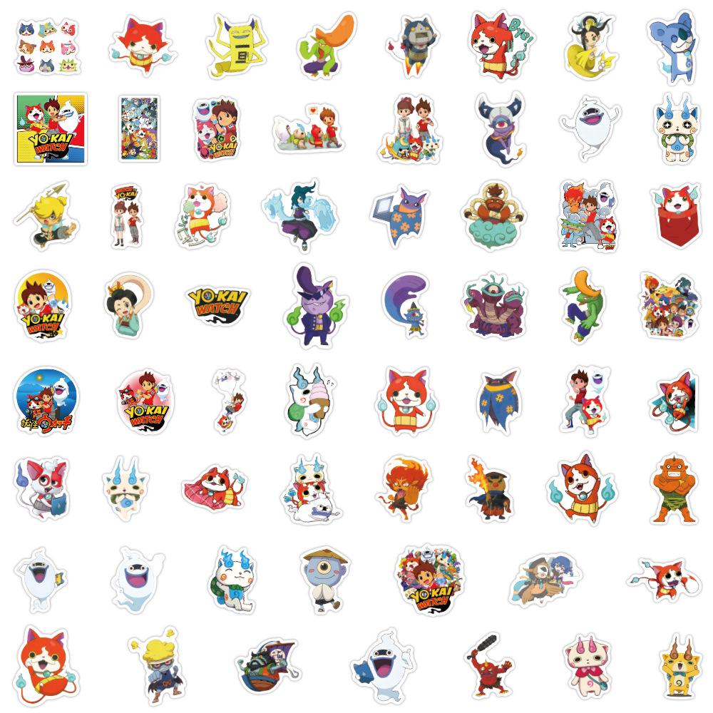 

60 Monster Yokai Watch Cartoon Stickers for Car, Luggage, & Water Bottle