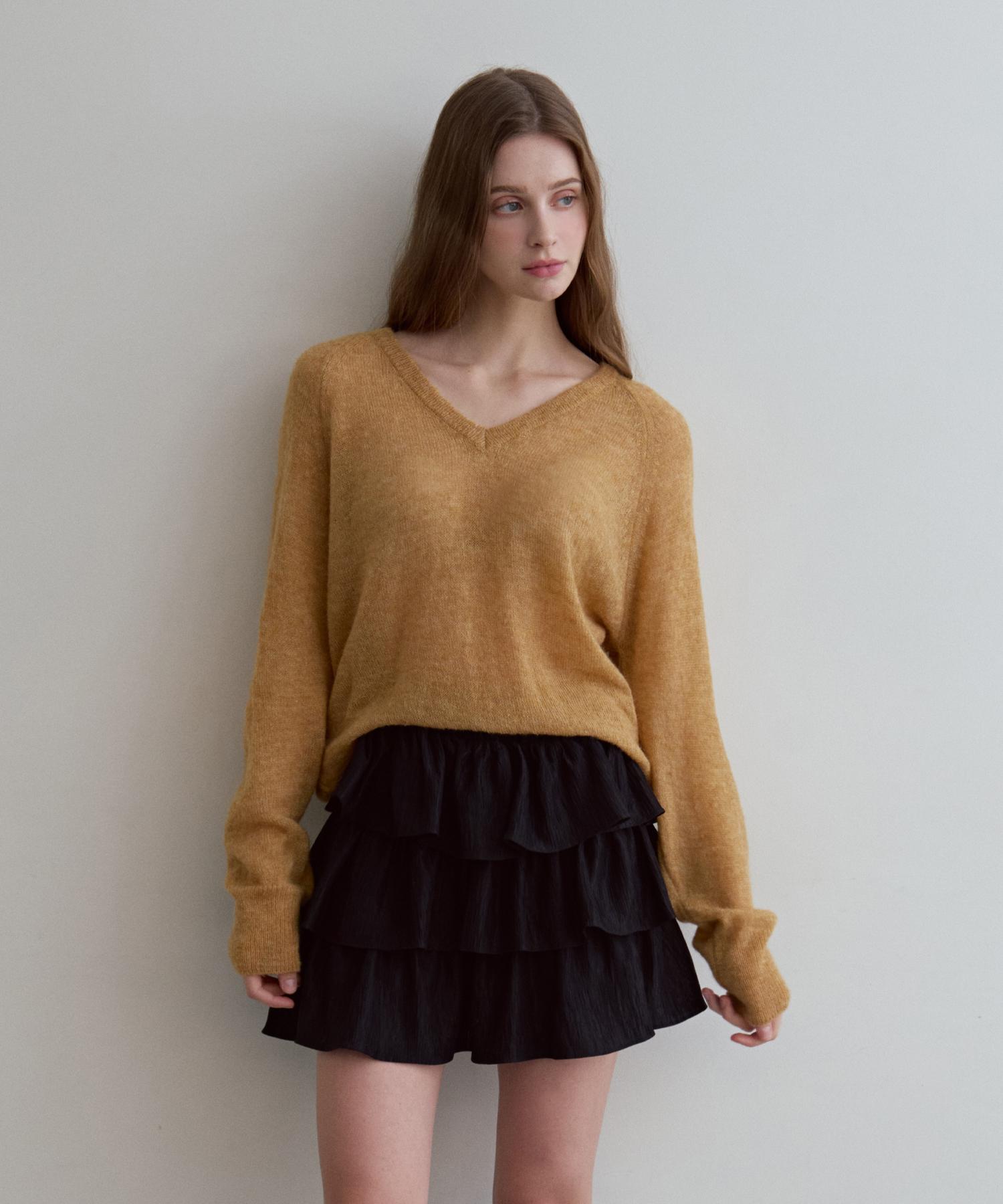 Odier Spring Kid Mohair Pullover - Brown Brown/One