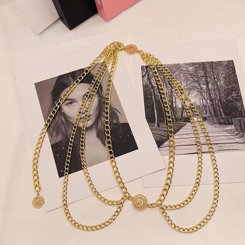 European and American Street Photography Retro Simple Tassel Portrait Waist Chain Women's Dress Belt Accessories Fashion Trendy